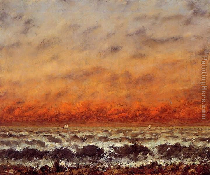 Gustave Courbet Seascape